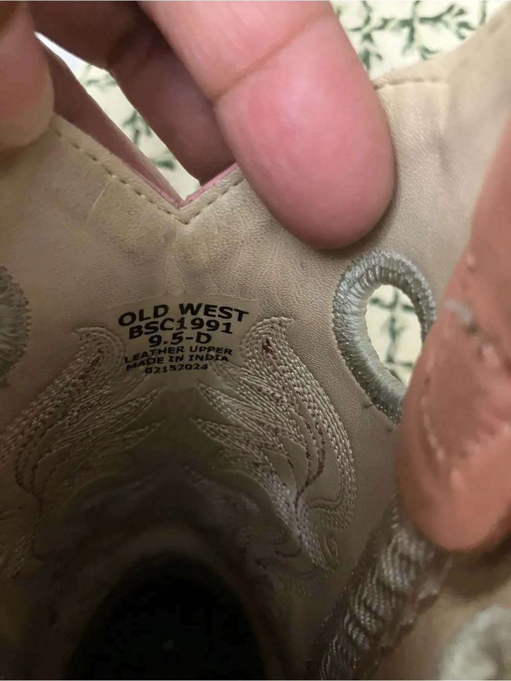 Old West Brown and Pink Girls' Western Boots